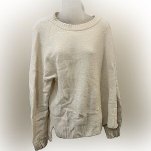 J. Crew Cream Women's Crew Neck Sweater | Sz L